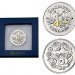 3402029248ф Серебряная монета «Восковая свадьба 4 года» с золочением в подарочном футляре