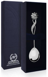 Серебряная чайная ложка «Ромашка»