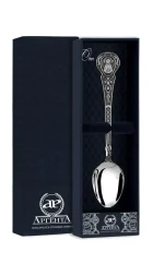Серебряная чайная ложка «Матрона» с чернением