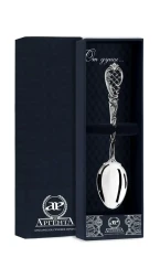 Серебряная чайная ложка «Барокко» с чернением