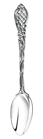 815ЛЖ03806 Серебряная чайная ложка «Барокко» с чернением