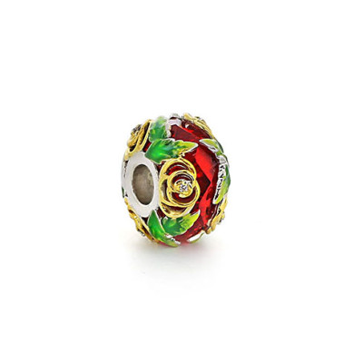 06-40 Pd019 Серебряный шарм-подвеска «Розовое снадобье»