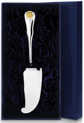 8410564-8 Серебряный нож для торта «Визит» с золочением, цена без футляра