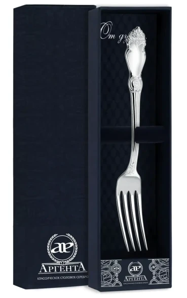 1660ВЛ02801 Серебряная десертная вилка "Серебряная роза"