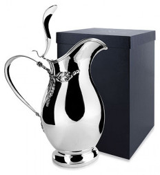 Серебряный кувшин «Листья» с крышкой маленький