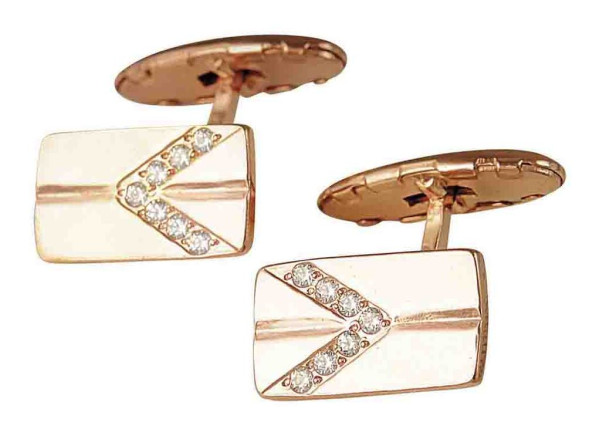 938456 Запонки с золочением