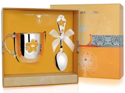 Набор детского серебра с кружкой «Звезда» для мальчика