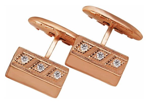 938320 Запонки с золочением