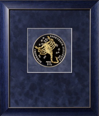 09444 Медаль «Скорпион» серебро с золочением