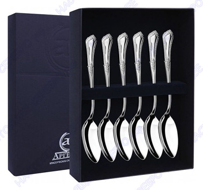 312НБ03801 Серебряный набор чайных ложек «Фаворит»