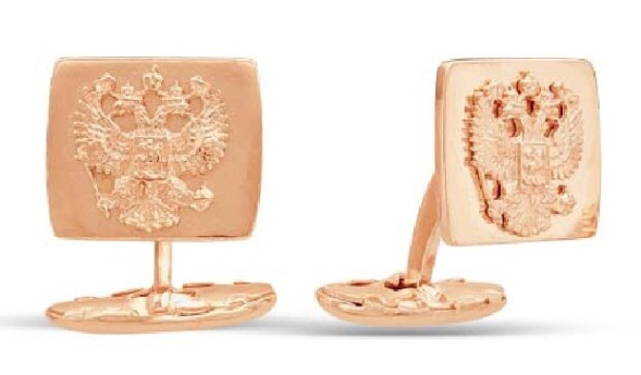 9306375 Запонки с золочением