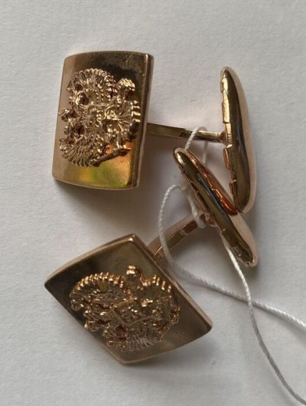 9306375 Запонки с золочением